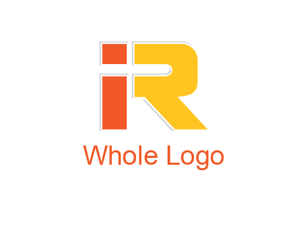 letter I forming letter R