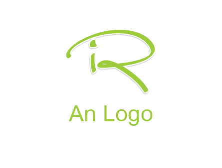 abstract letter I in letter R 