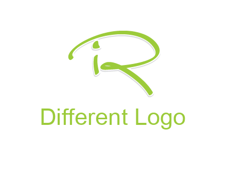 abstract letter I in letter R 