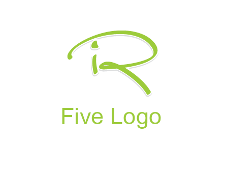 abstract letter I in letter R 