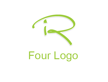 abstract letter I in letter R 