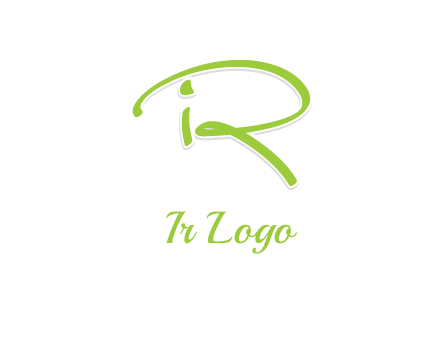 abstract letter I in letter R 