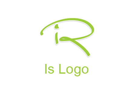 abstract letter I in letter R 