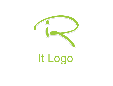 abstract letter I in letter R 