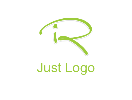 abstract letter I in letter R 