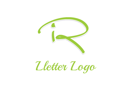 abstract letter I in letter R 
