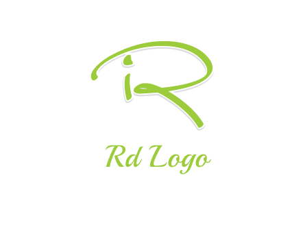 abstract letter I in letter R 
