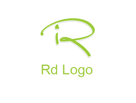 abstract letter I in letter R 