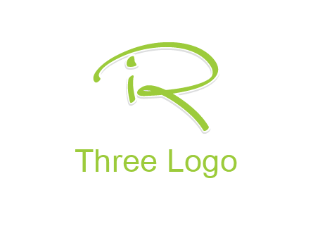 abstract letter I in letter R 
