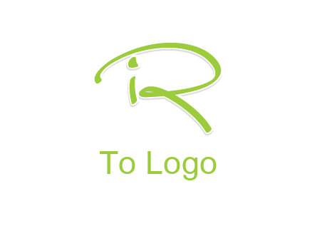 abstract letter I in letter R 