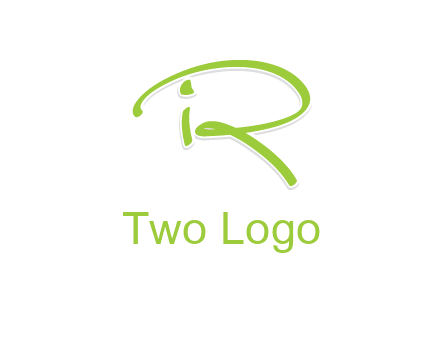 abstract letter I in letter R 