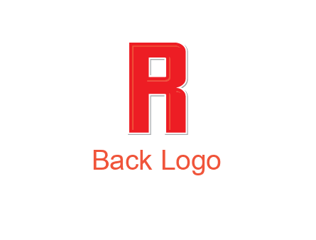 negative spacing letter I in letter R