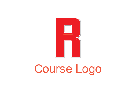 negative spacing letter I in letter R