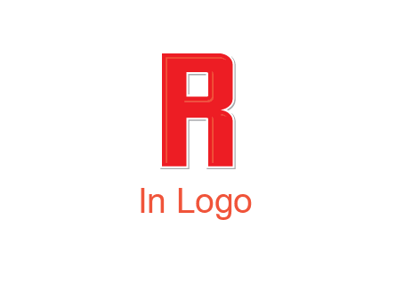 negative spacing letter I in letter R