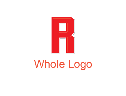 negative spacing letter I in letter R