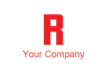 negative spacing letter I in letter R