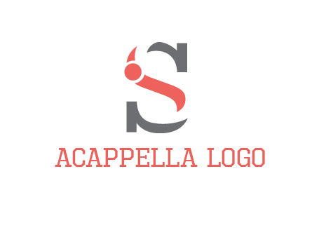 abstract swoosh letter I in letter S
