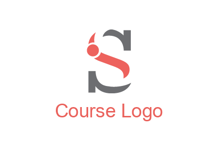 abstract swoosh letter I in letter S