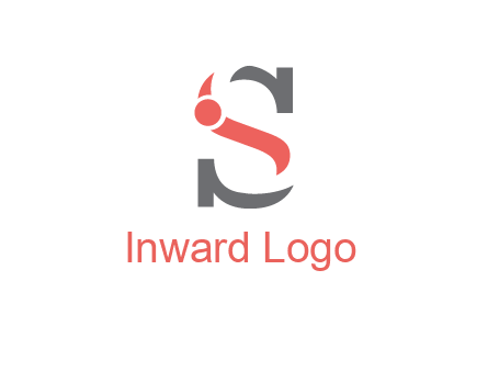 abstract swoosh letter I in letter S