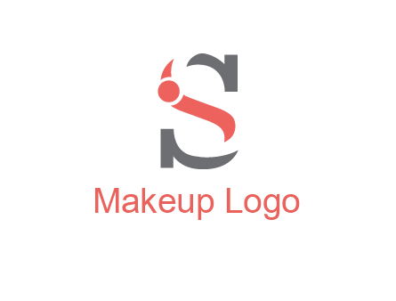 abstract swoosh letter I in letter S