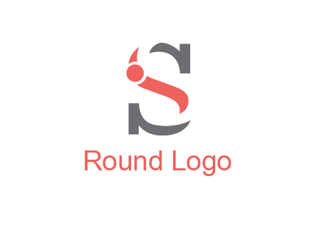 abstract swoosh letter I in letter S