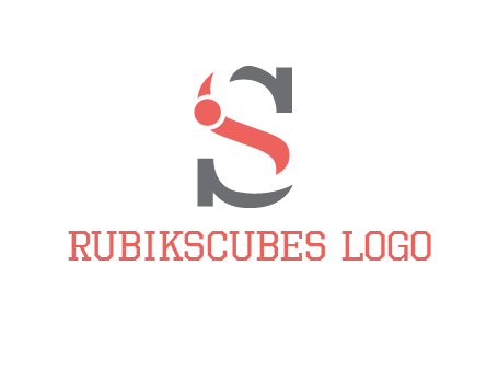 abstract swoosh letter I in letter S