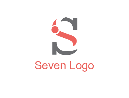 abstract swoosh letter I in letter S