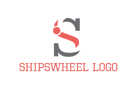 abstract swoosh letter I in letter S