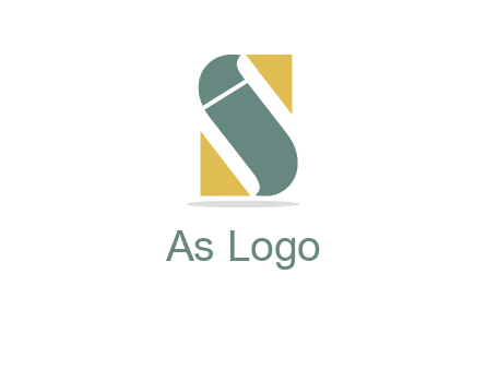 abstract letter I in letter S