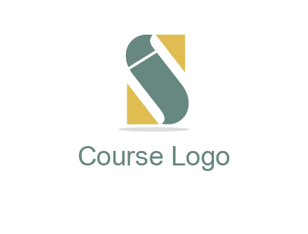 abstract letter I in letter S