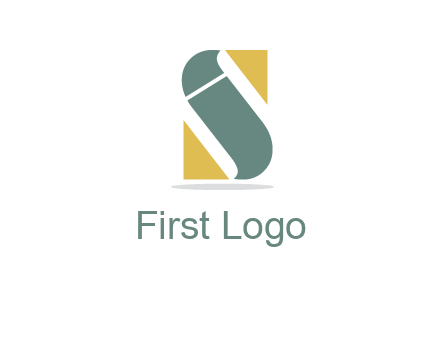 abstract letter I in letter S