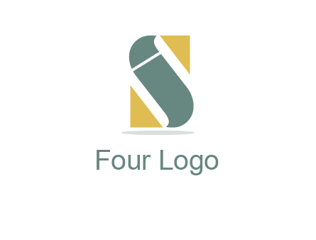 abstract letter I in letter S