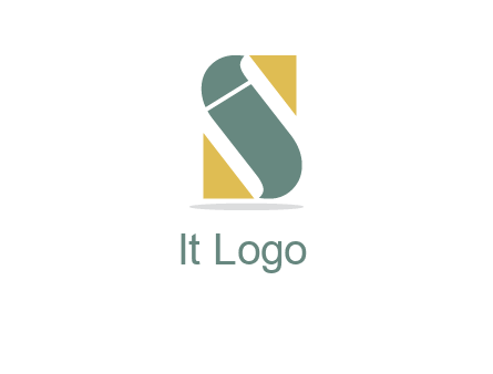 abstract letter I in letter S