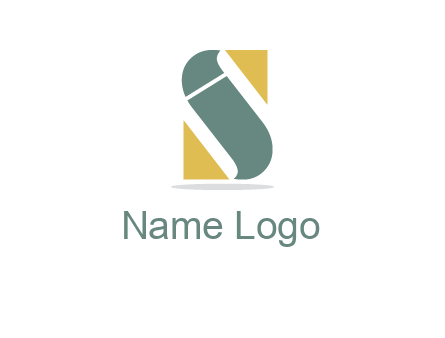 abstract letter I in letter S