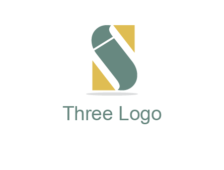 abstract letter I in letter S