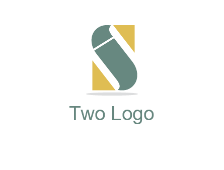 abstract letter I in letter S