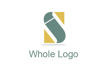abstract letter I in letter S
