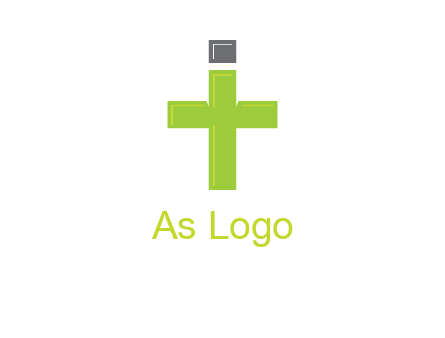 letter IT forming cross logo
