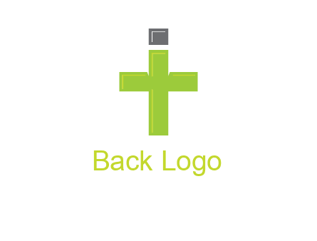 letter IT forming cross logo