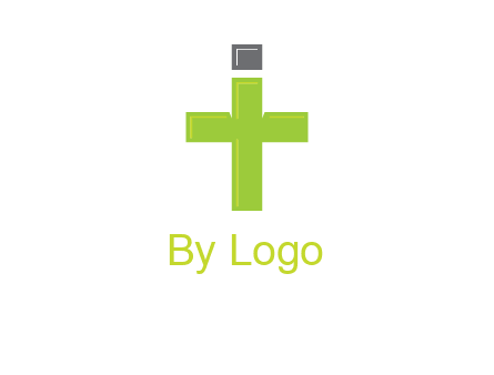 letter IT forming cross logo