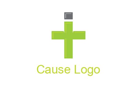 letter IT forming cross logo