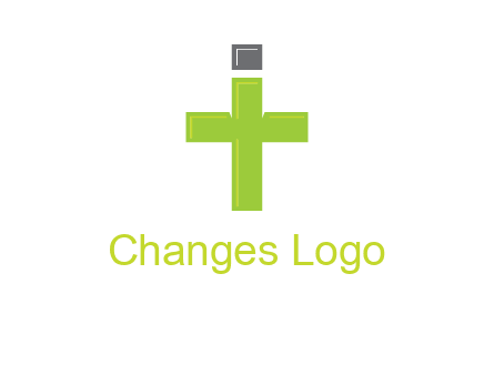 letter IT forming cross logo