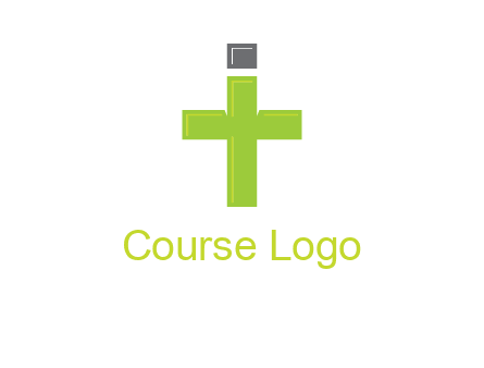 letter IT forming cross logo