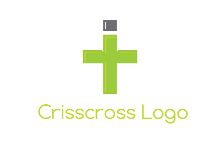 letter IT forming cross logo
