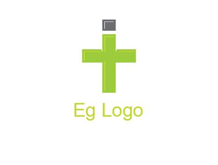 letter IT forming cross logo