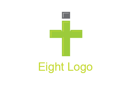 letter IT forming cross logo