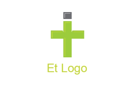 letter IT forming cross logo