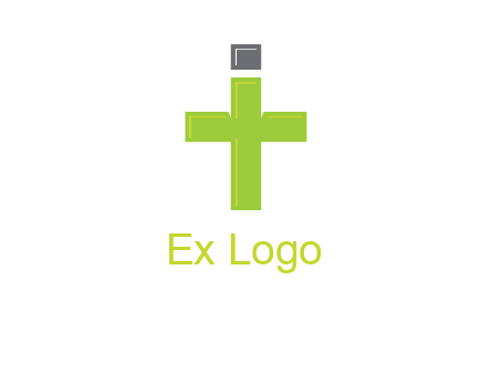 letter IT forming cross logo