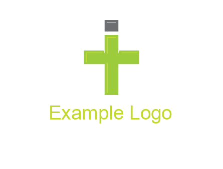 letter IT forming cross logo