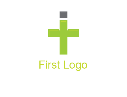 letter IT forming cross logo